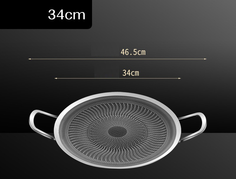 Grill platte 316 Edelstahl Outdoor Grill Topf Haushalt koreanische Eisenplatte Kochen Induktion sherd Bratpfanne: Armee Grün