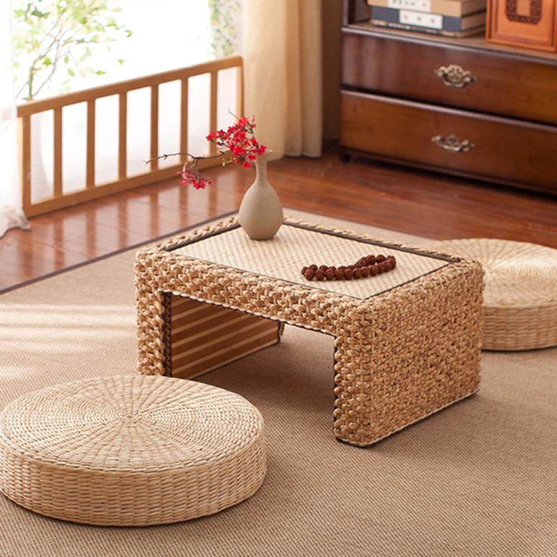 40Cm Ronde Poef Tatami Vloer Kussen Zitkussen Stro Meditatie Rotan Theeceremonie Aanbidding Boeddha Pad Thicken Zachte Yoga mat