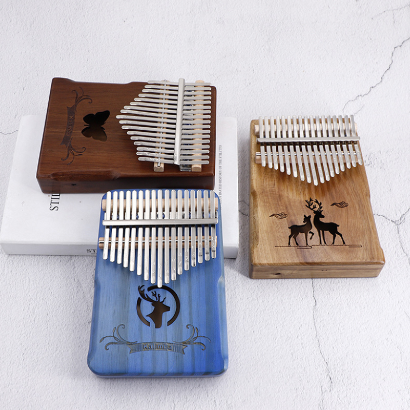 Kalimba 17 key thumb piano mbira Kalimba finger strumenti musicali per pollice portatile piano mogano calimba giocattolo per bambini