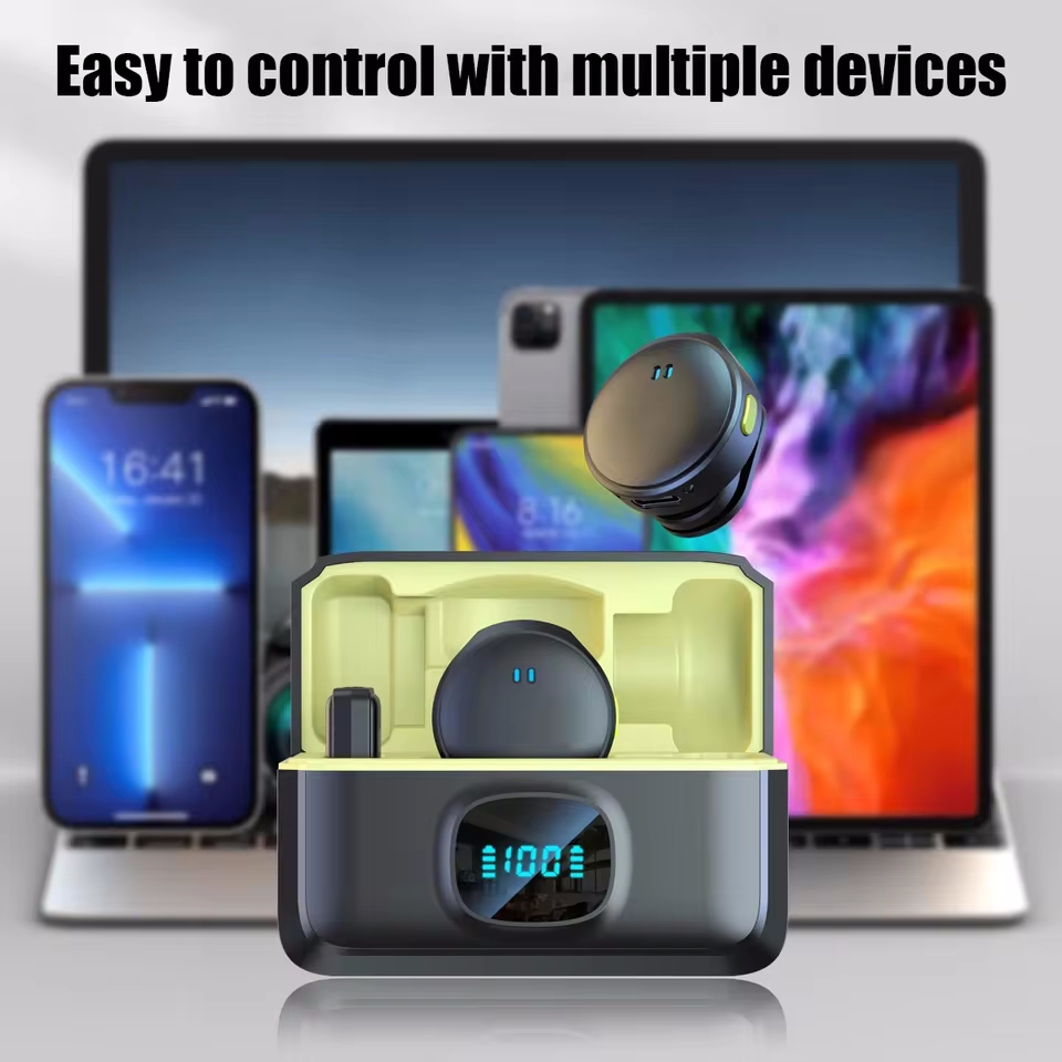 Lapel Lavalier micrófono inalámbrico Dual ojal Tie Mic Mini para iPhone Android teléfono móvil PC Micro Audio