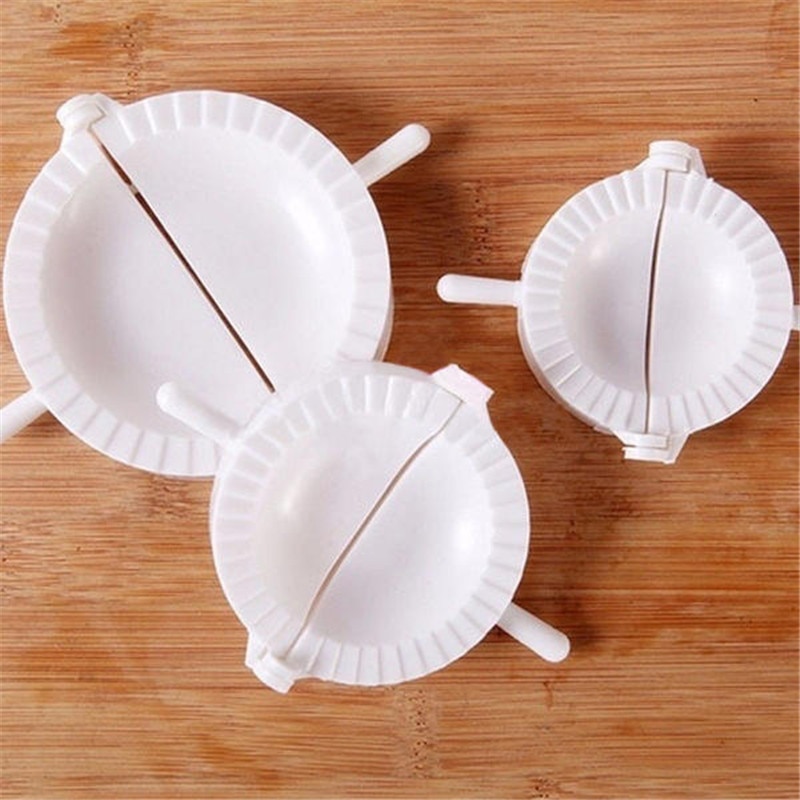 3Pcs 7Cm/8Cm/10Cm Keuken Knoedel Mallen Plastic Deeg Druk Dumpling Pie Ravioli Mould koken Pastry Chinese Voedsel Jiaozi Maker