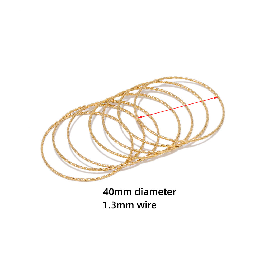 10 Uds. De pendientes de acero inoxidable, aros retorcidos, círculos en espiral, alambre para oreja, colgantes, conectores, suministros de joyería DIY