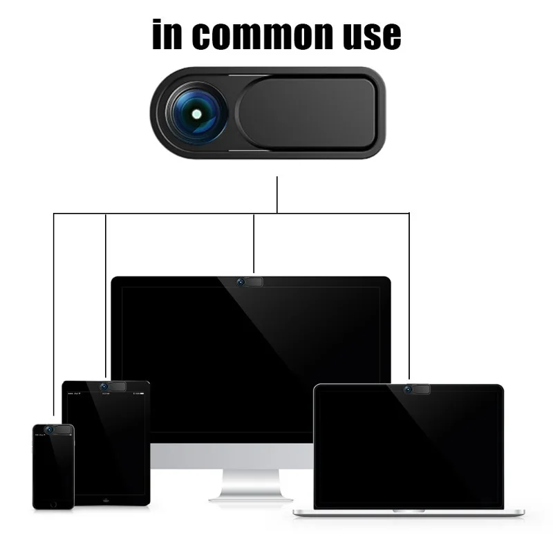 Cameralensbescherming, anti-hack, verschuifbare privacysticker voor mobiele telefoonlenzen, geschikt voor ipad, tablet, webcam en laptop.