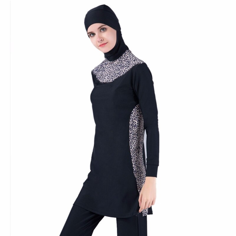 Haofan muslimsk badetøj islamisk badetøj muslimsk badedragt beskedent islamisk jakkesæt forbundet badetøj plus størrelse badetøj s -4xl