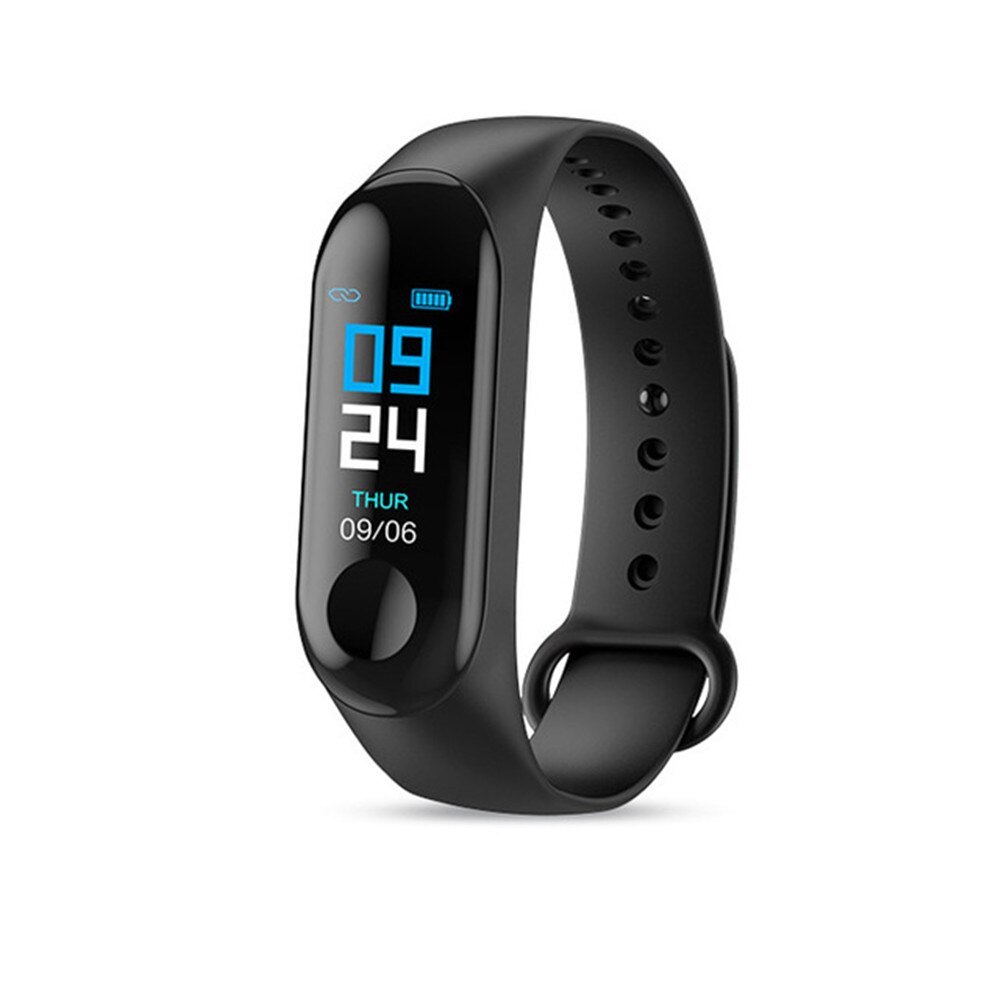 M3 più Intelligente Della Vigilanza Della Fascia di Fitness tracker Wristband Heart Rate Attività Schermo a Colori Articoli Elettronica Smart, Smartwatch, Bracciali Smart Fitness Vigilanza di Sport Del Braccialetto: Black