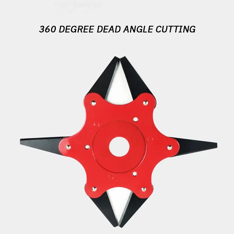 Langlebiger 6-Klingen-Stahl-Mähkopf, verdickter Garten-Freischneider, Jätwerkzeug, Ersatzzubehör, 1 Stück für die effiziente Rasenpflege