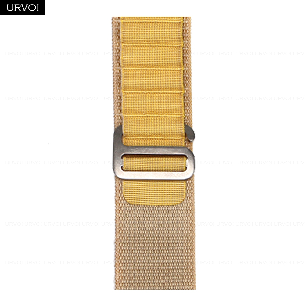 URVOI Band für Apfel Uhr Ultra 2 1 Armbinde Serie 10 9 8 7 6 SE alpin Schleife schwarz G-Haken-Verschluss gewebtes Polyester für iWatch 49 mm: Blau Licht Blau