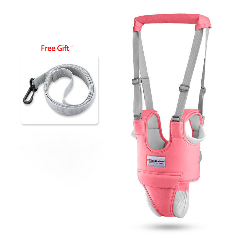 Corde d&#39;apprentissage pour bébé, ceinture de marche pour bébé, pour garçon et fille, Anti-chute, à double usage, corde de Traction artefact: Security Pink