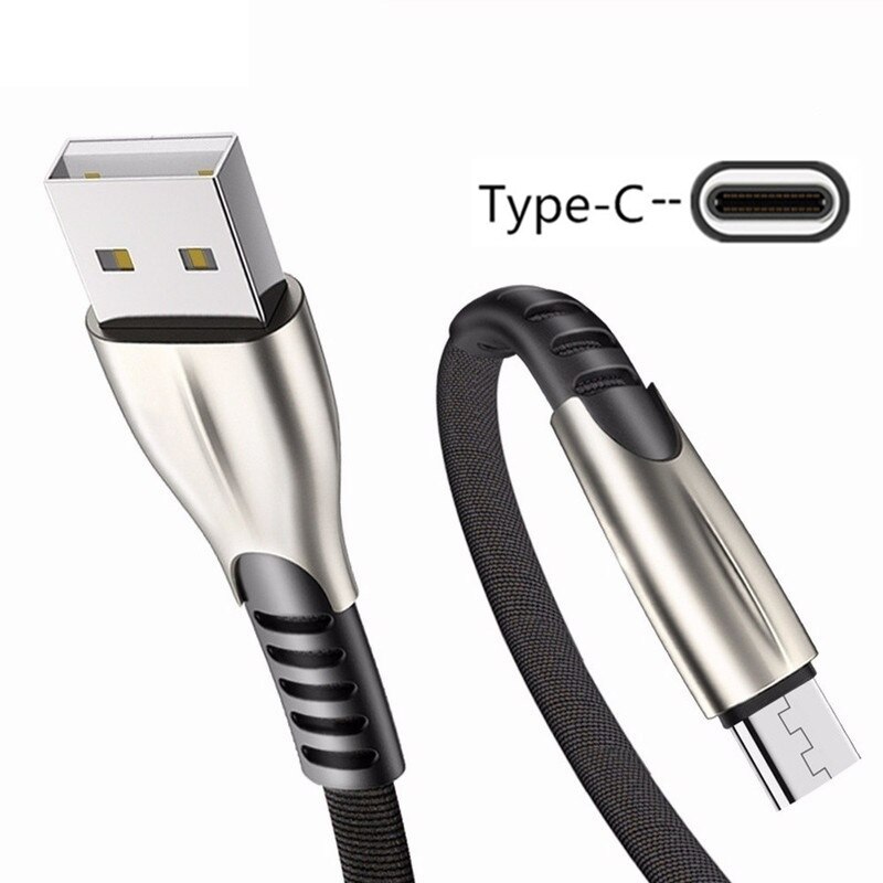 Eu-wandcontactdoos usb-lader 3a snel opladen type c-datakabel voor huawei p smart z  p20 p30 lite mate 20 10 honor 8 9x 30 pro-telefoon: Alleen zwarte 1m kabel