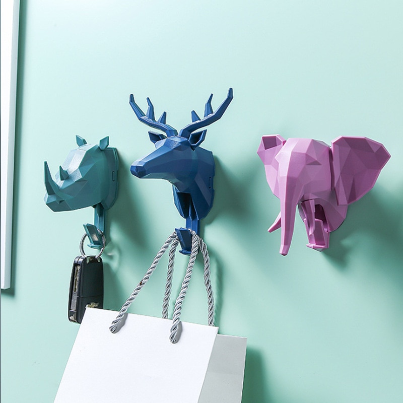 Crochet mural décoratif, tête d'animal de cerf, porte-vêtement, porte-manteau, porte-clé mural pour casquette, écharpe, chapeau, décoration de la maison
