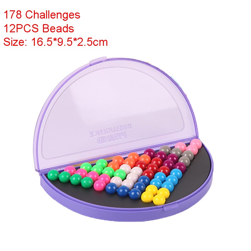 3d puslespill iq perle logisk tankespill 638 utfordringer pyramideplateleker perler intellektuell utvikling pedagogisk spill barneleker: 178- lilla