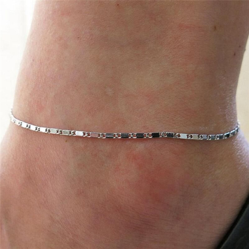 Tobillera con cadena dorada delgada para mujer, pulsera para pierna, joyería para pies, pulseras ajustables para tobillo, accesorios para mujer