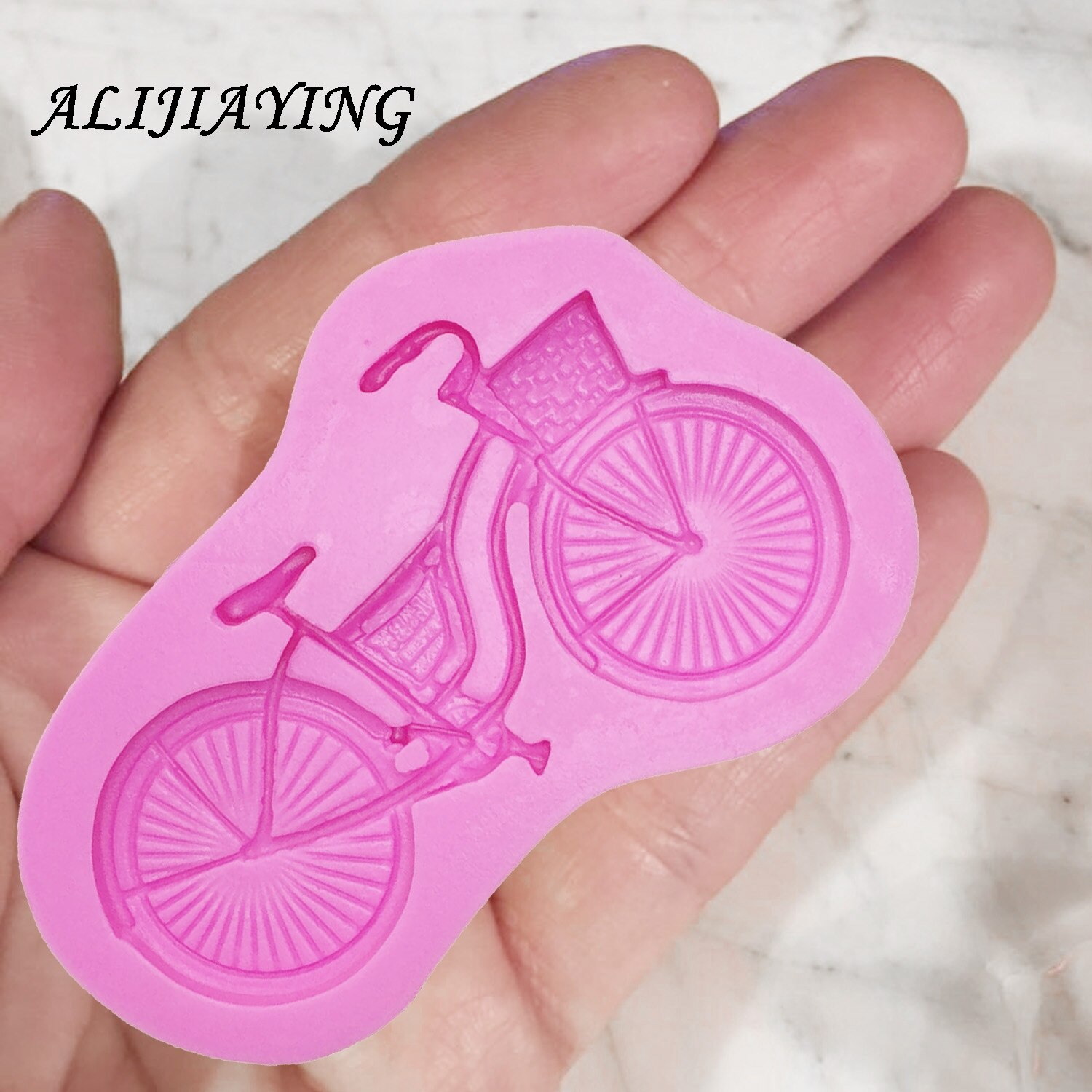 1 stk cykel formet silikone form, cykel sugarcraft kage dekorationsværktøj, fondant chokolade forme polymer ler forme  d1038