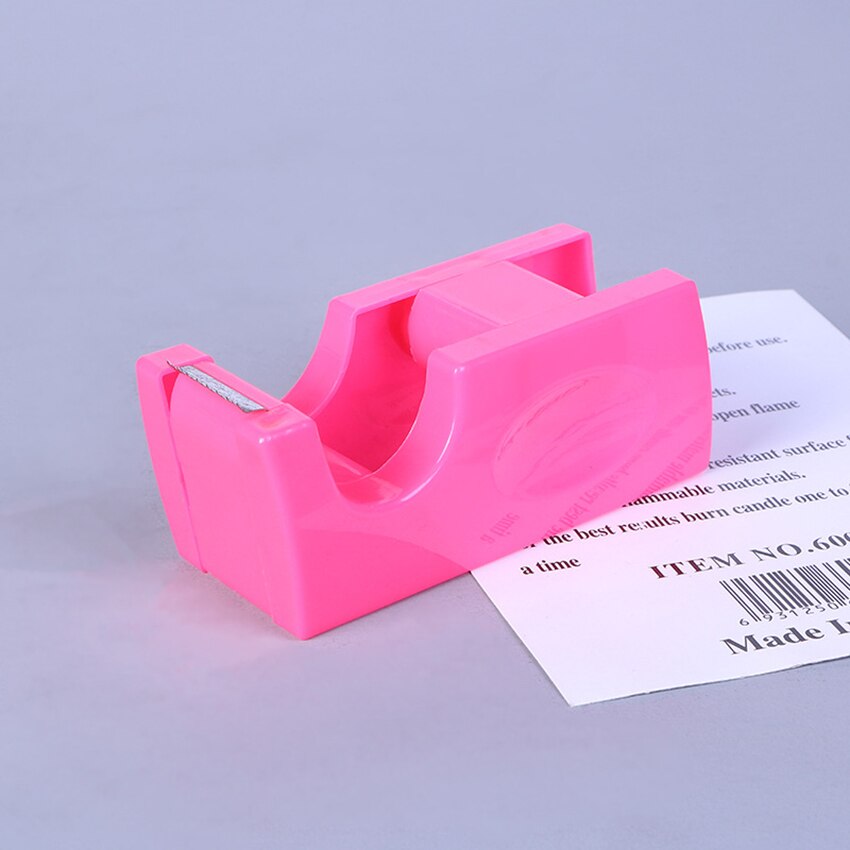 1PC Candy Color Masking Tape Cutter Dispenser School Office Plastic Desktop Tape Dispenser Packing Tape Dispenser 98×40×42mm
