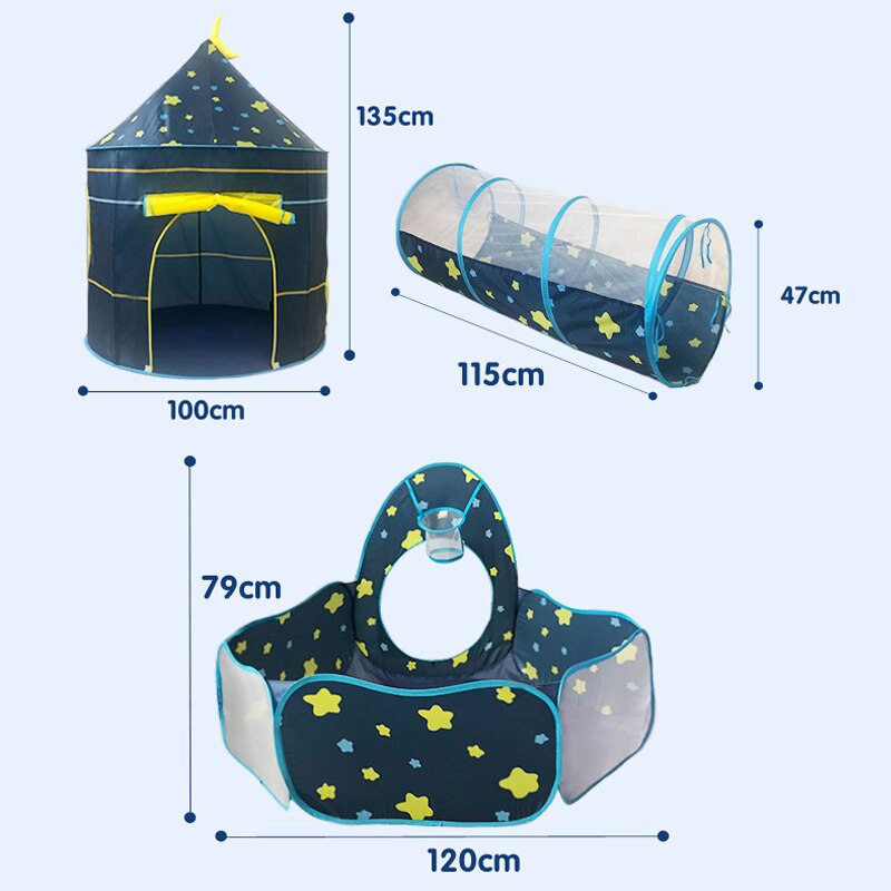 3 in 1 freundlicher Zelt Haus Spielzeug Ball Schwimmbad Tragbare freundlicher Tipi Zelte Krabbeln Tunnel Schwimmbad Ball Grube Haus freundlicher abnehmbare Zelt