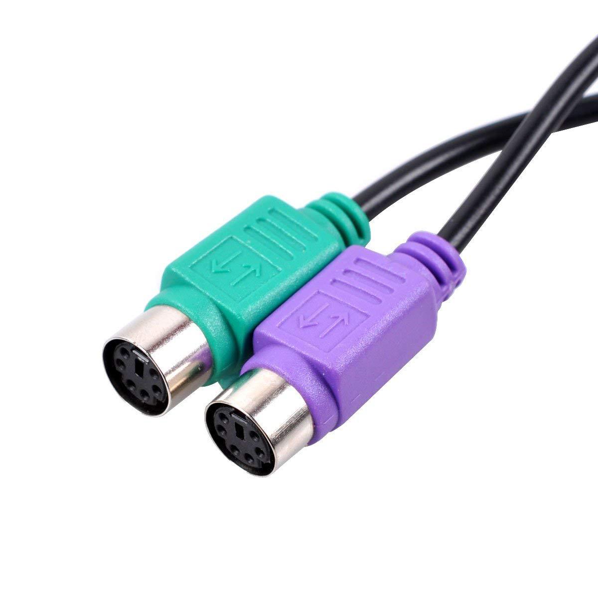 USB 2.0 to PS transfer cable male to 2 female dual PS interface USB to keyboard and mouse transfer cable extension cable