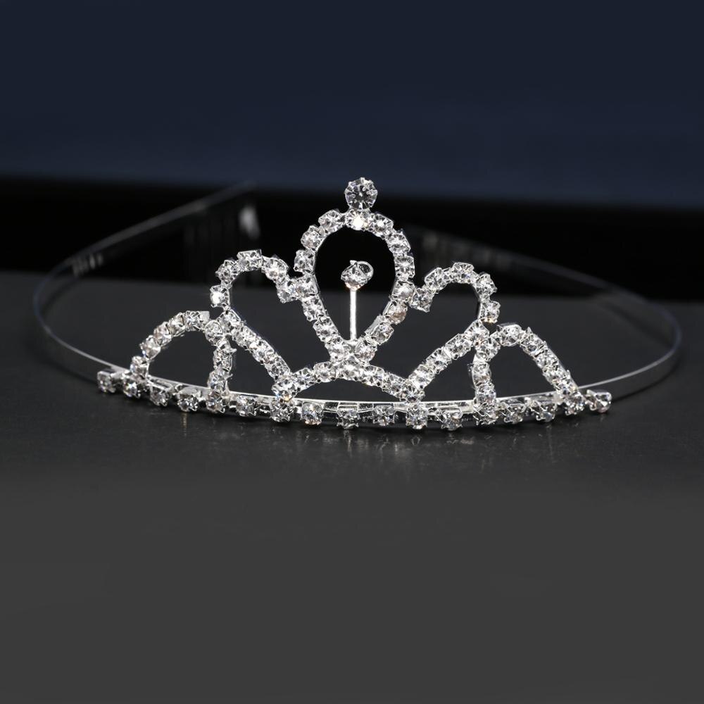 Charmante mariée couronne bandeau diadèmes de mariée argent cristal coiffure fête cérémonie broche couronne cheveux accessoires avec peigne HG05: HG4