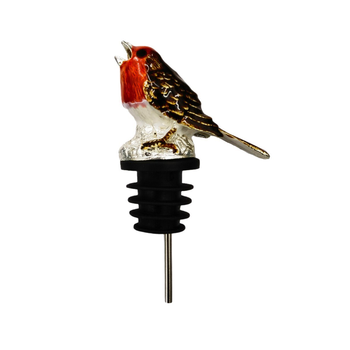 Bouchon de bouteille de vin en alliage de Zinc, tête de bête, bec d&#39;huile, accessoires de cuisine,: Bird silver