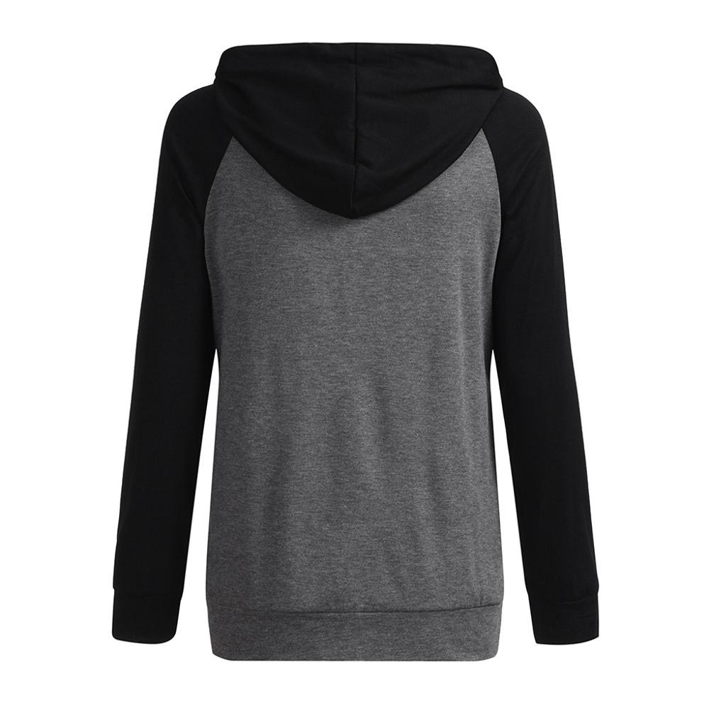 Dam t-shirt vård långärmad patchwork toppar amning hoodie sweatshirt t-shirt
