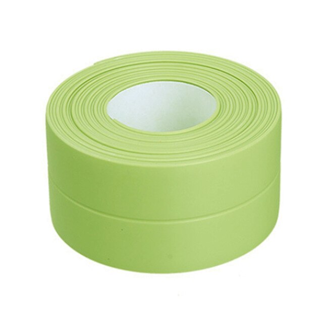 Toilet Waterproof Stick To The Floor Edge Seal Mold Proof Sticker Self-Adhesive Adhesive Edge Toilet Seat Toilet Beautiful: 3.8 Green