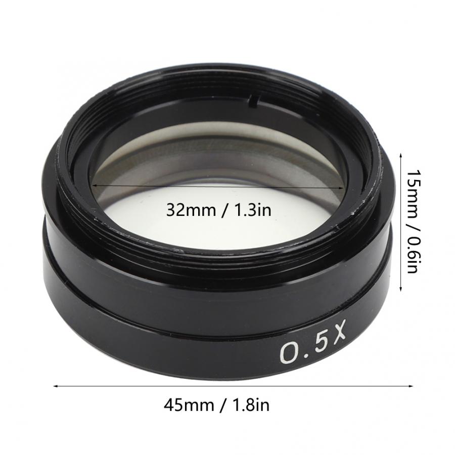 0.5X Zoom C-Mount Lens Industrial Microscope Camera Objective Glass Lens Accessories for XDC Microscope