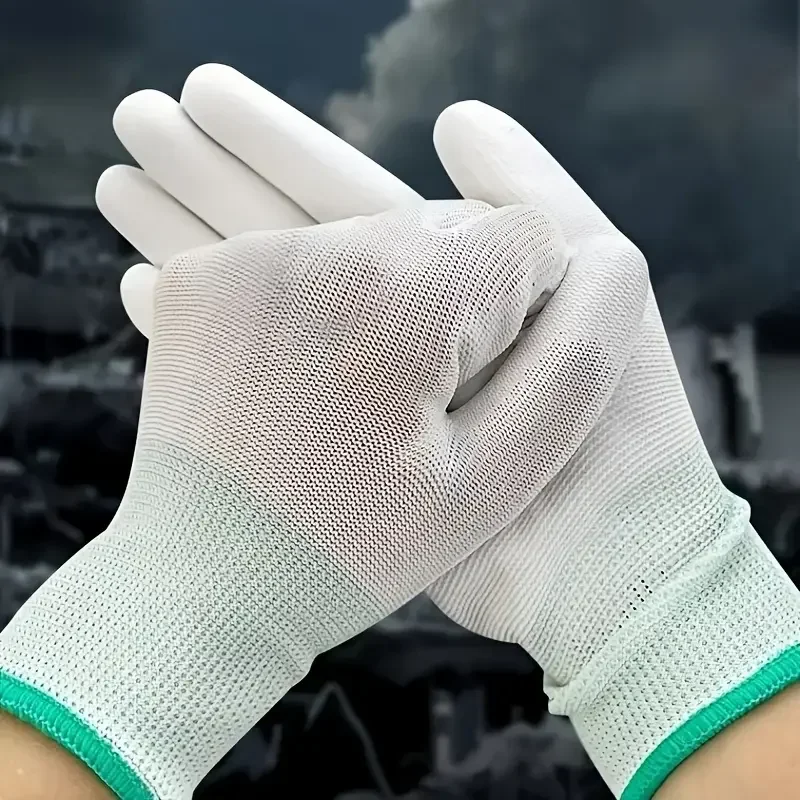 1/10 Paar antistatische Handschuhe, antistatisch, ESD, elektronischer Arbeitshandschuh, PU-beschichtet, handflächenbeschichtet, rutschfest, für den Fingerschutz