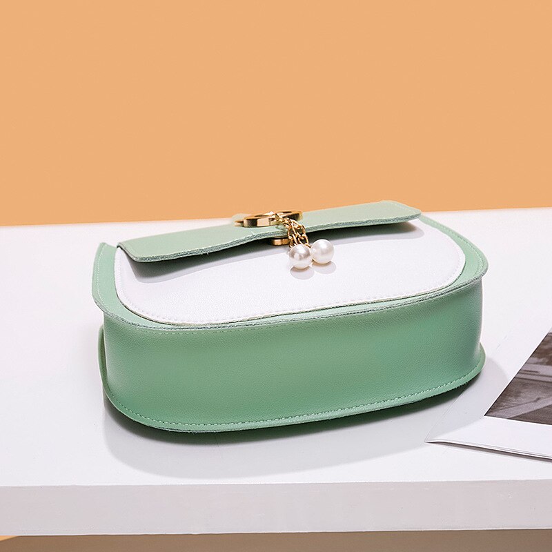 Dames handtas versie van de casual kleine contrasterende kleur persoonlijkheid dames handtas schouder diagonaal crossbody tas