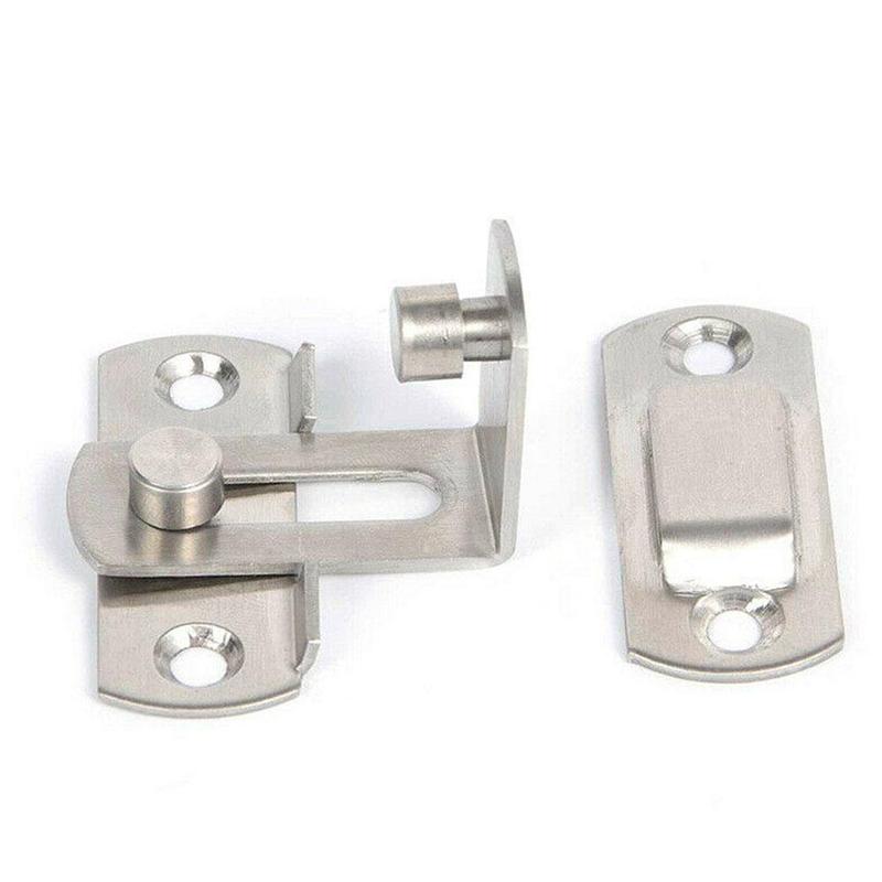 1pc Sliding Door Lock,Steel Gate Latches Flip Latch Bolt Hasp Lock,Heavy Safety Door Duty Buckle Latch Door Safety C0N3