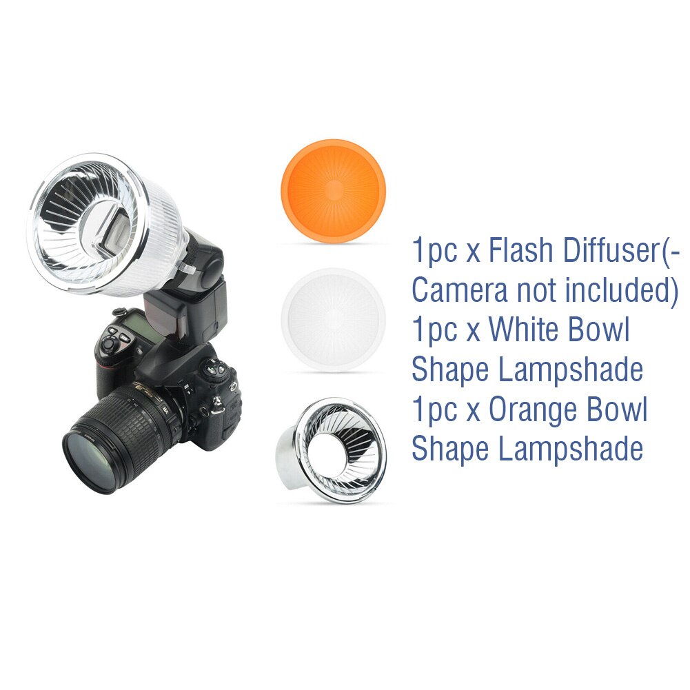 draussen Einfach Installieren Kunststoff Professionelle Universal- Mit Kuppeln Blitz Diffusor Licht Kugel Auf Kamera Blitzgerät Fotografie