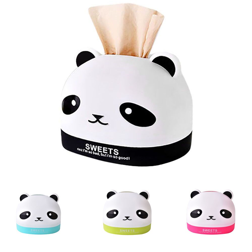 Panda Cartoon Doos, tissue Doos Desktop Papier Buis Huishouden Papieren Handdoek Servet Doos 16.5*14.5*11Cm