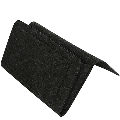 Bed Opbergtas Pocket Vilt Nachtkastje Opknoping Organizer Slaapzaal Boek Tijdschrift Tv Remote Caddy Stapelbed Houder Voor Tafel sofa: 32x20x10 / Deep gray