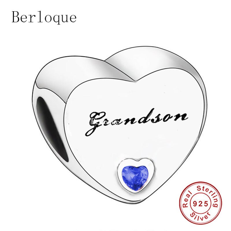 Berloque Sterling Zilver 925 Hart Kralen Blue Zircon Charms Fit Originele Bedelarmband Ketting Sieraden Maken