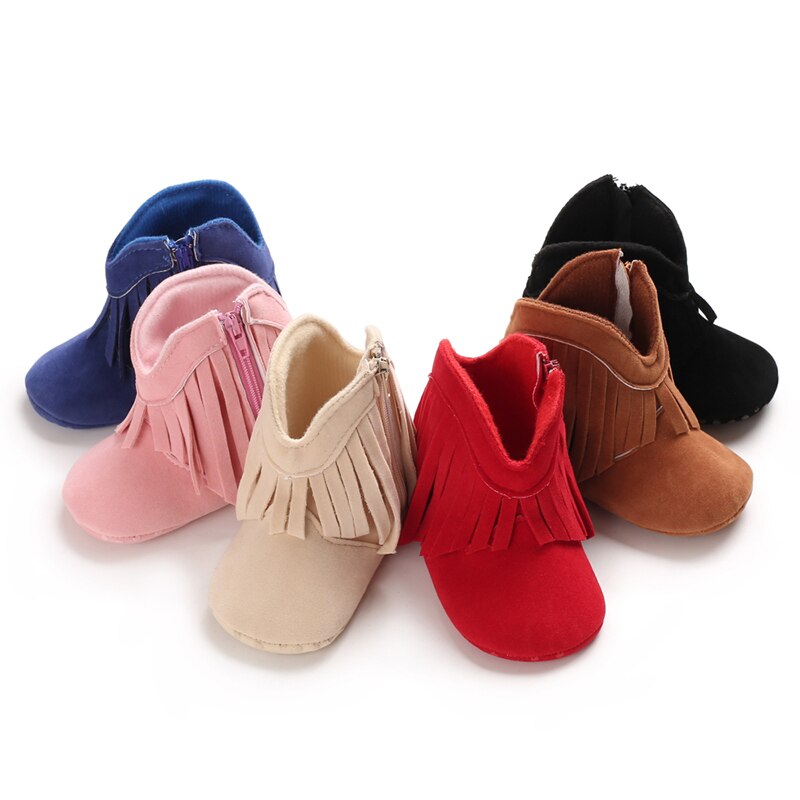 Toddler Boots Newborns Prewalkers For Unisex Baby Boys Girls Winter Keep Warm Moccasins Tassel Footwear Shoes Sneakers