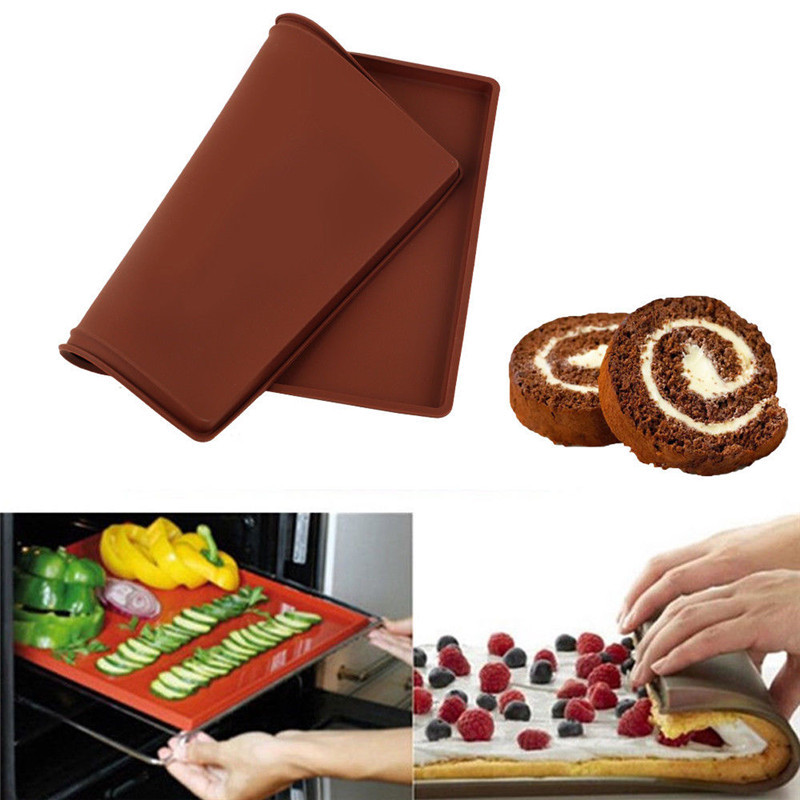 Silicone Bakeware Baking Dishes Pastry Tray Oven Rolling Kitchen Mat Sheet Baking Pan Baking Tray
