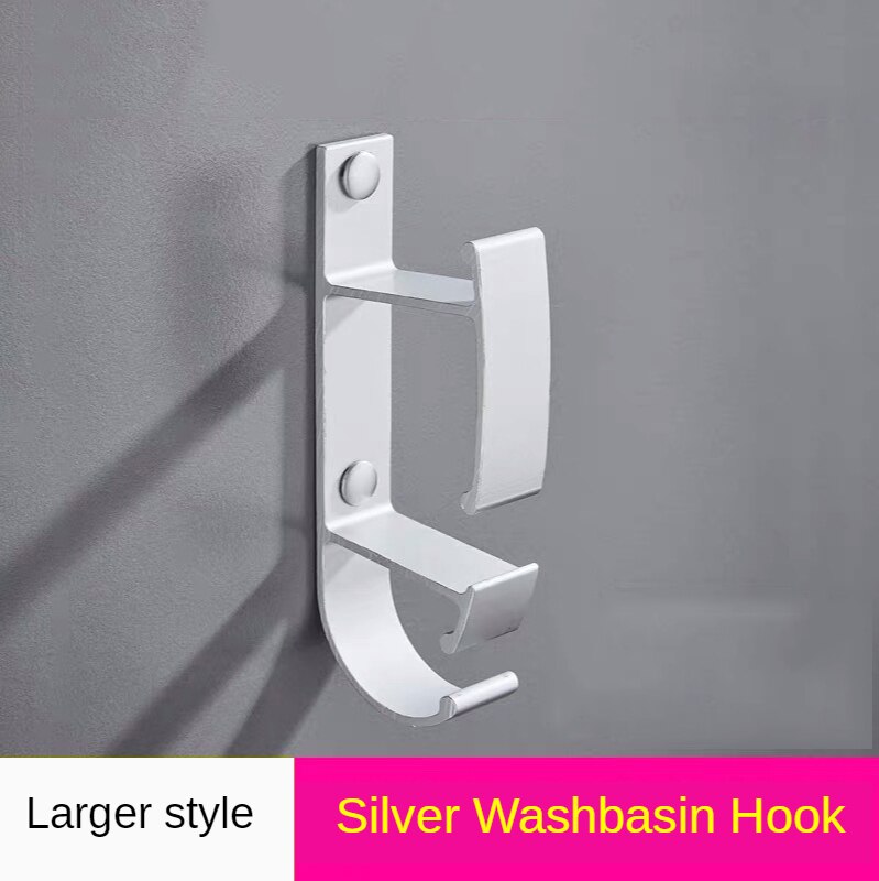 ALYBSOO Modern Wandhaken, set van 4, matzwart, zelfklevend of met schroeven, handdoekhaken voor de badkamer, kleerhaken (zwart