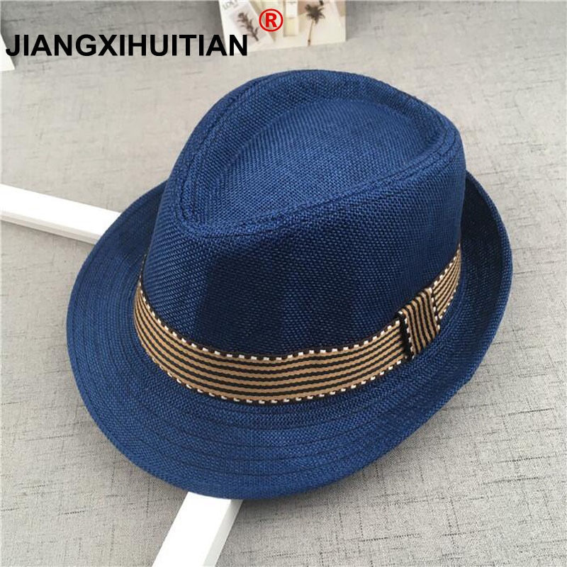 Sombrero de paja para bebé, gorra de Jazz para niño, gorra de sol, Sombrero de Panamá, accesorios de fotografía