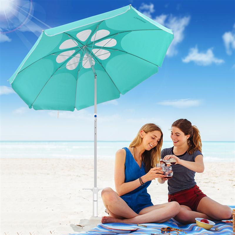 Clispeed Beach Umbrella Sand Anchor Three-spin Sand Auger Universal Sand Grabber Spike Auger Holder