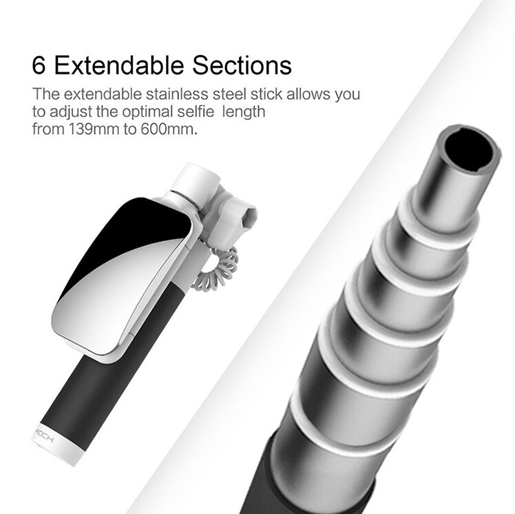 Mini Uitschuifbare Bedrade Selfie Sticks voor Iphone X Xs Max Xr Kabel Spiegel Autodyne Artefact voor IPhone 6 6S 7 8 Plus Selfie Stok