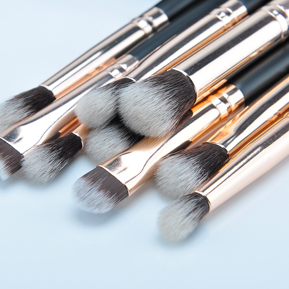 Msq rosa guld makeup børster sæt 12 stk øjenskygge eyeliner make up børste øjenbryn øjenskygge kosmetiksæt