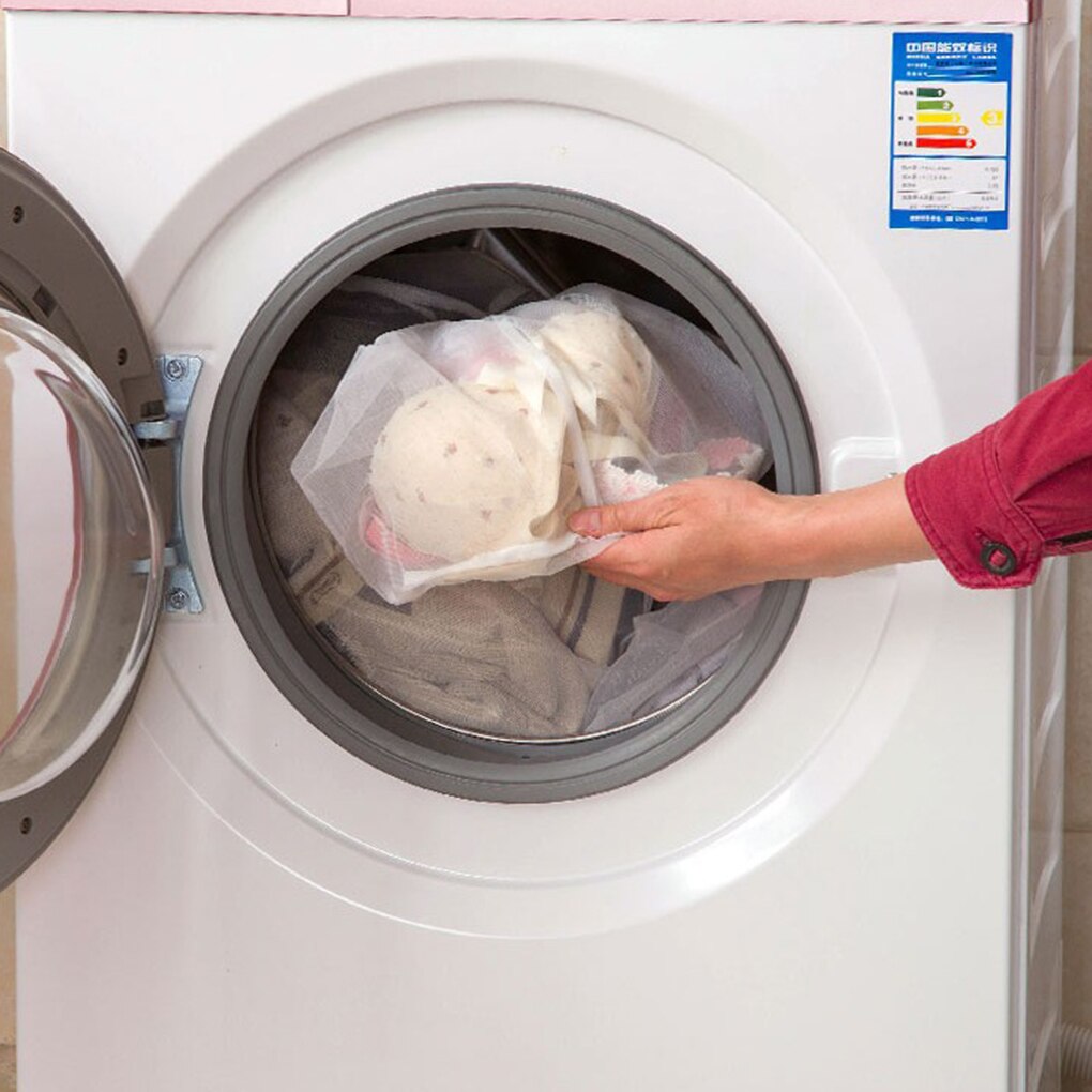 Brand Mesh Laundry Bag Socks Drawstring Closure Underwear Washing Machine Protection Solid Coloe Net Mesh Laundry Bag