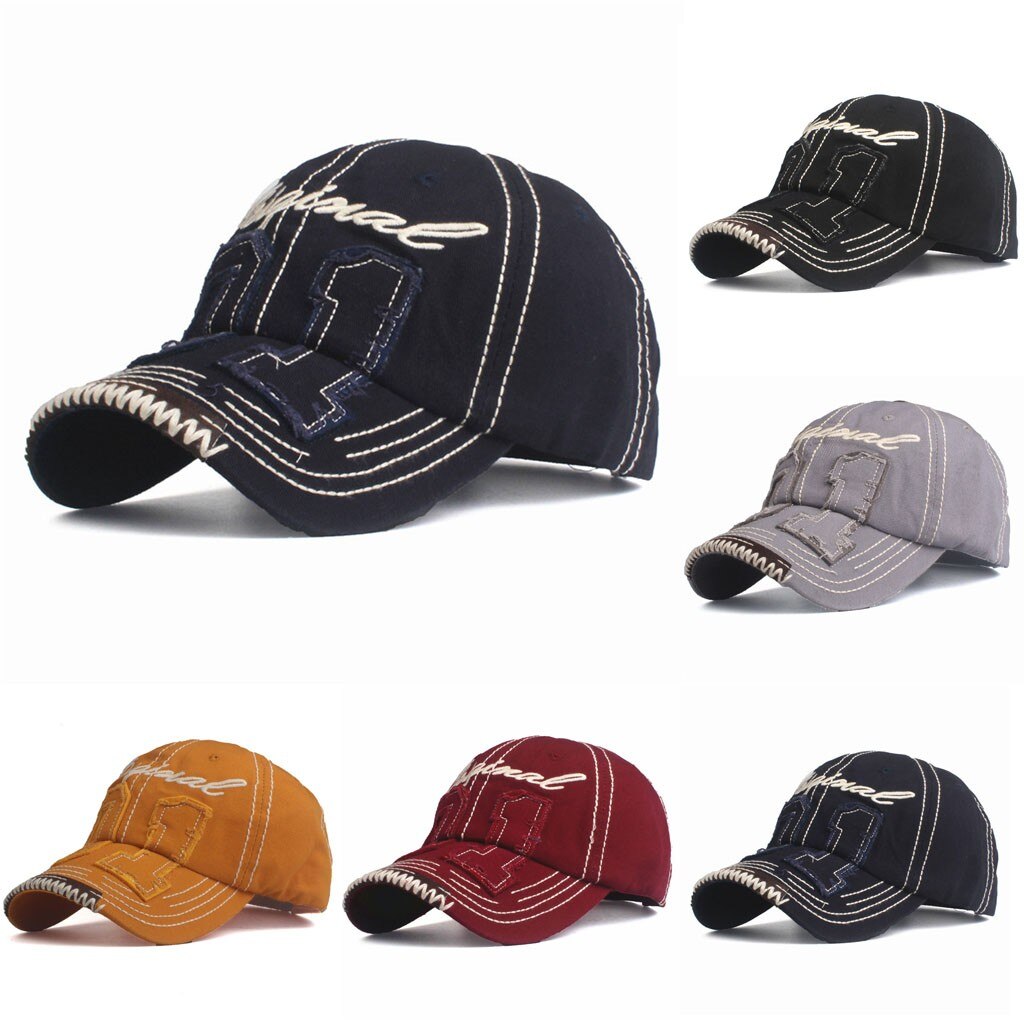 Washed Cotton Baseball Cap Snapback Hat For Men Women Dad Hat Embroidery Letter Casual Cap Casquette Hip Hop CapTennis cap