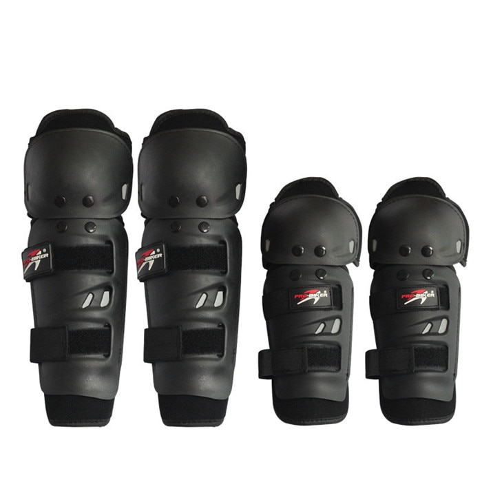 4 stuks motocross kniebeschermers brace bescherming kniebeschermers motorfiets sport fietsen beschermer kniebeschermer zwart