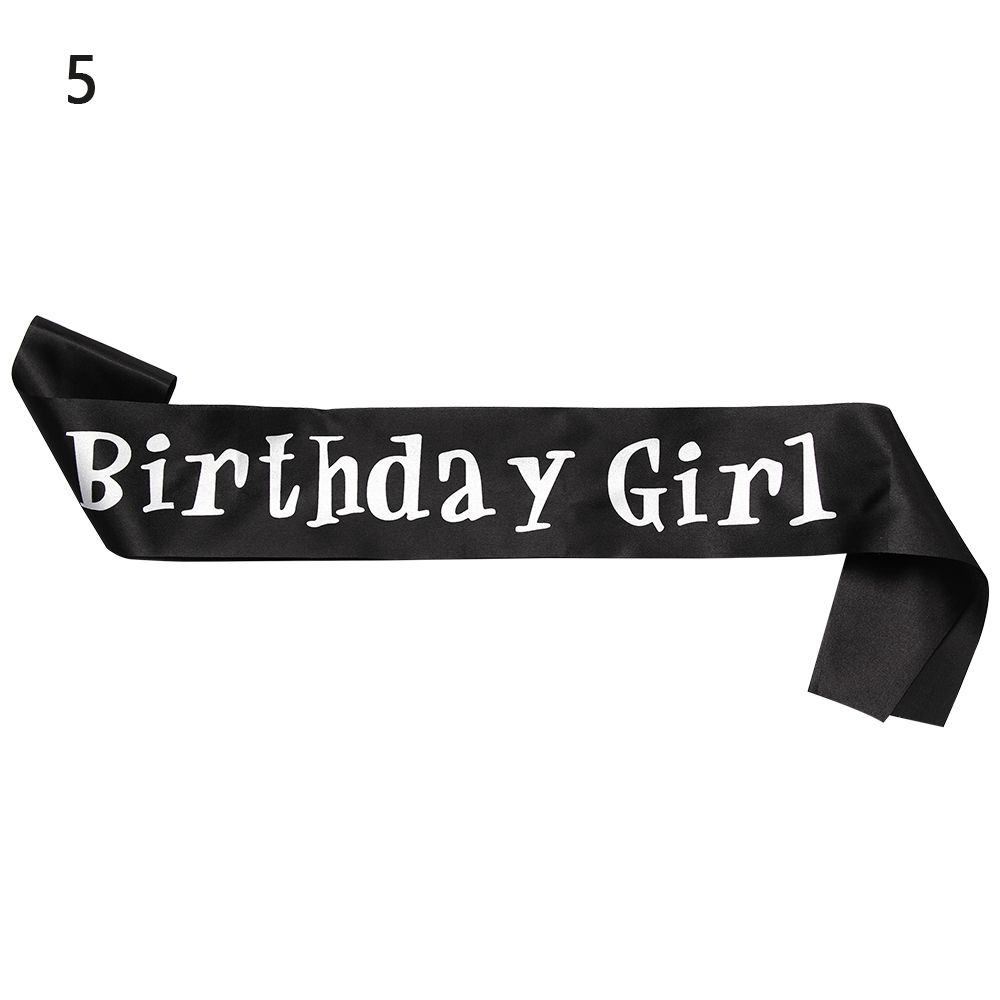 Birthday Girl Ribbons Shoulder Girdle Birthday Girl Glitter Satin Sash Mermaid Party Supplies Decoration Accessories