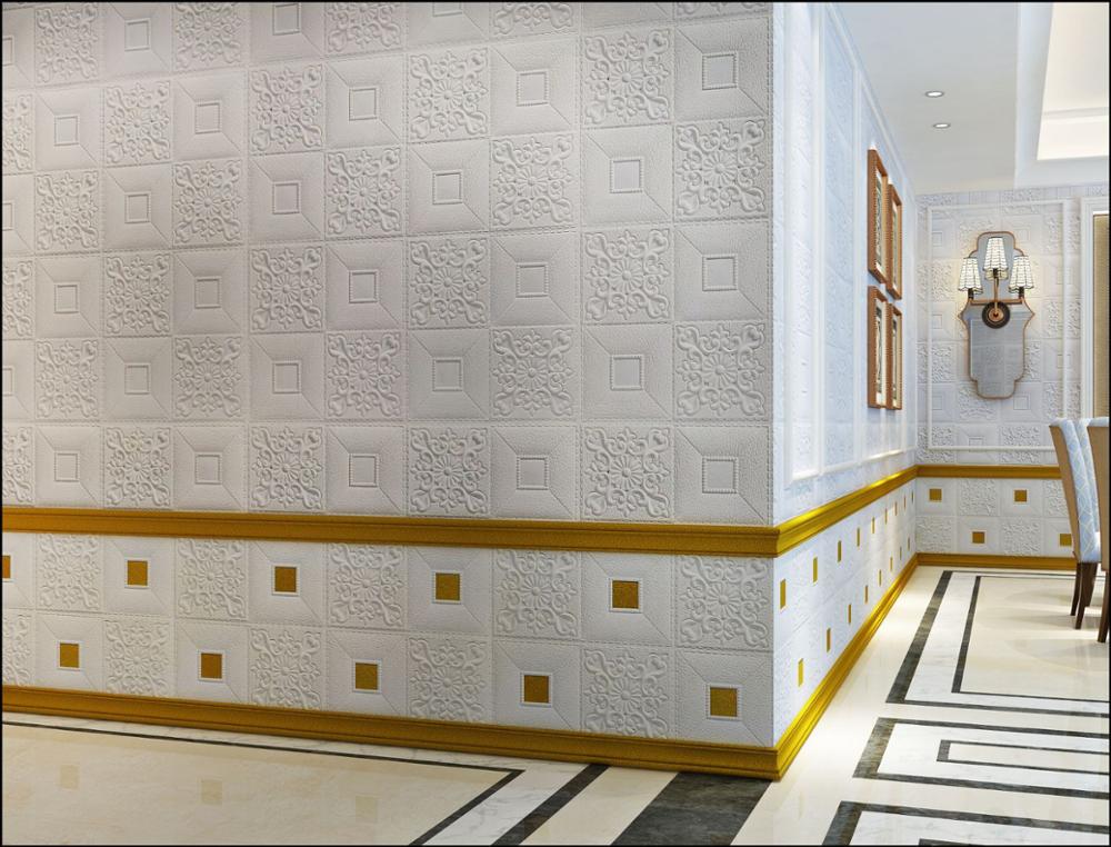 3D Wall Stickers ceiling sticker roof decoration Foam wallpaper stereo waterproof DIY TV background wallpaper decoration sticker