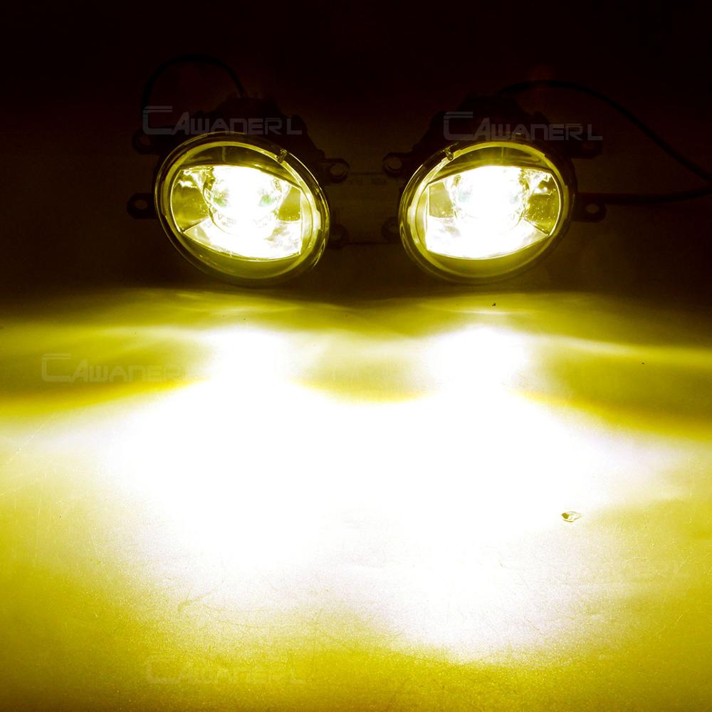 LED Fog Light Assembly Car Front Bumper Fog Lamp DRL 30W 8000LM 12V For Toyota Corolla Yaris Fortuner Verso HiLux Aygo IQ Matrix: Yellow