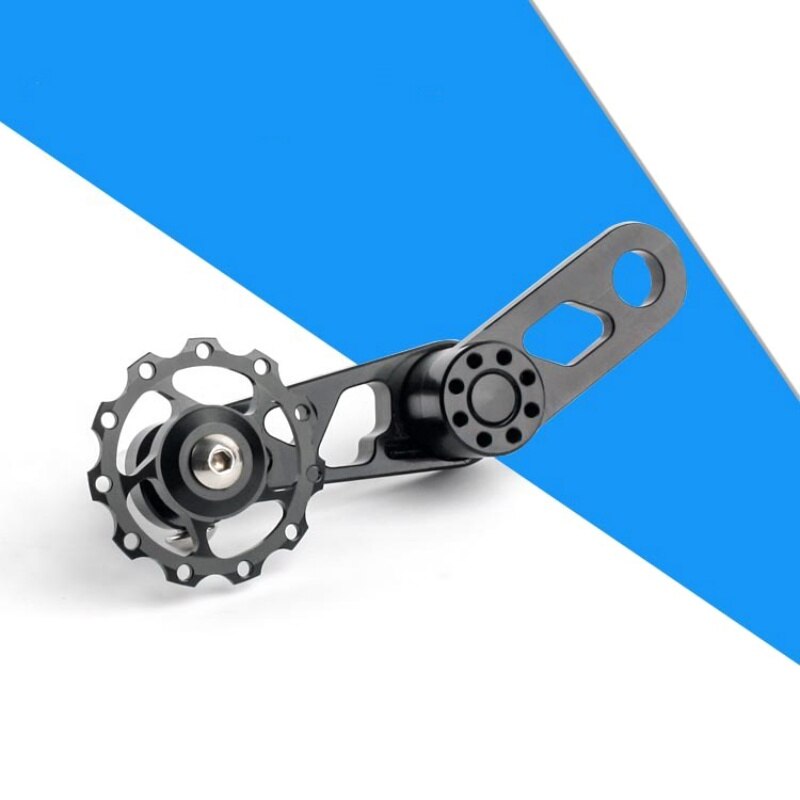 Aluminium Alloy Cycling Single Speed Chain 120x54mm Tensioner MTB Bicycle Chain Replacement Prevent Chain Falling Off: Default Title