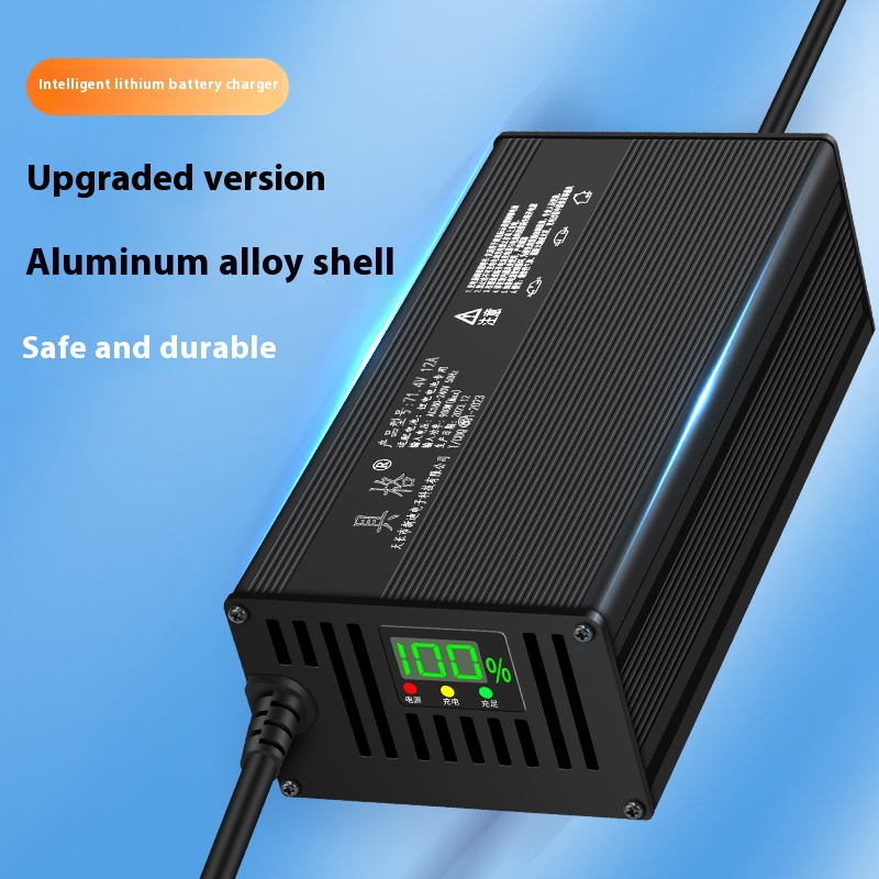 67.2v 5a li-ion 16s lithium-batteri elbiloplader aluminiumskal 48v 60v 10a 8a 71.4 hurtigopladning 3 tre fire hjul