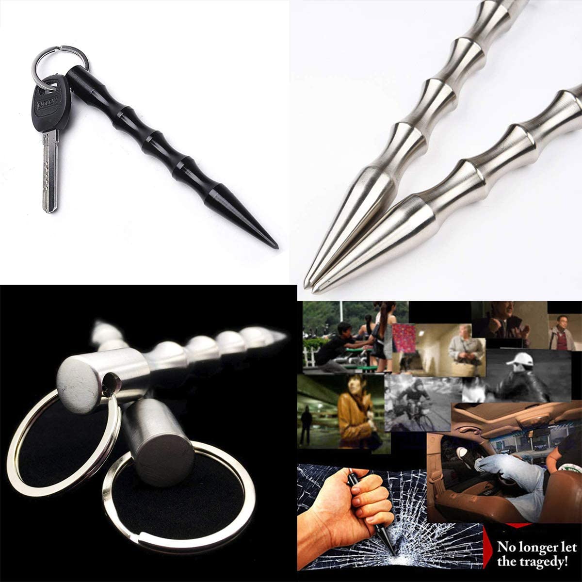 Hand-held Aluminum Keychain Tool Sturdy Key Chain Tools for Key Hanging Parcels Carrying 6pc/lot （Random Color）