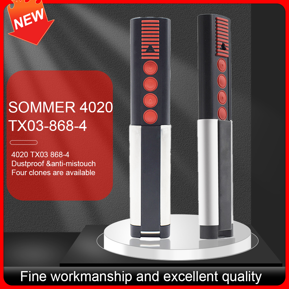 SOMMER 4020 TX-03-868-4 Remote control 868.8MHz Handheld transmitter Slide 4 button