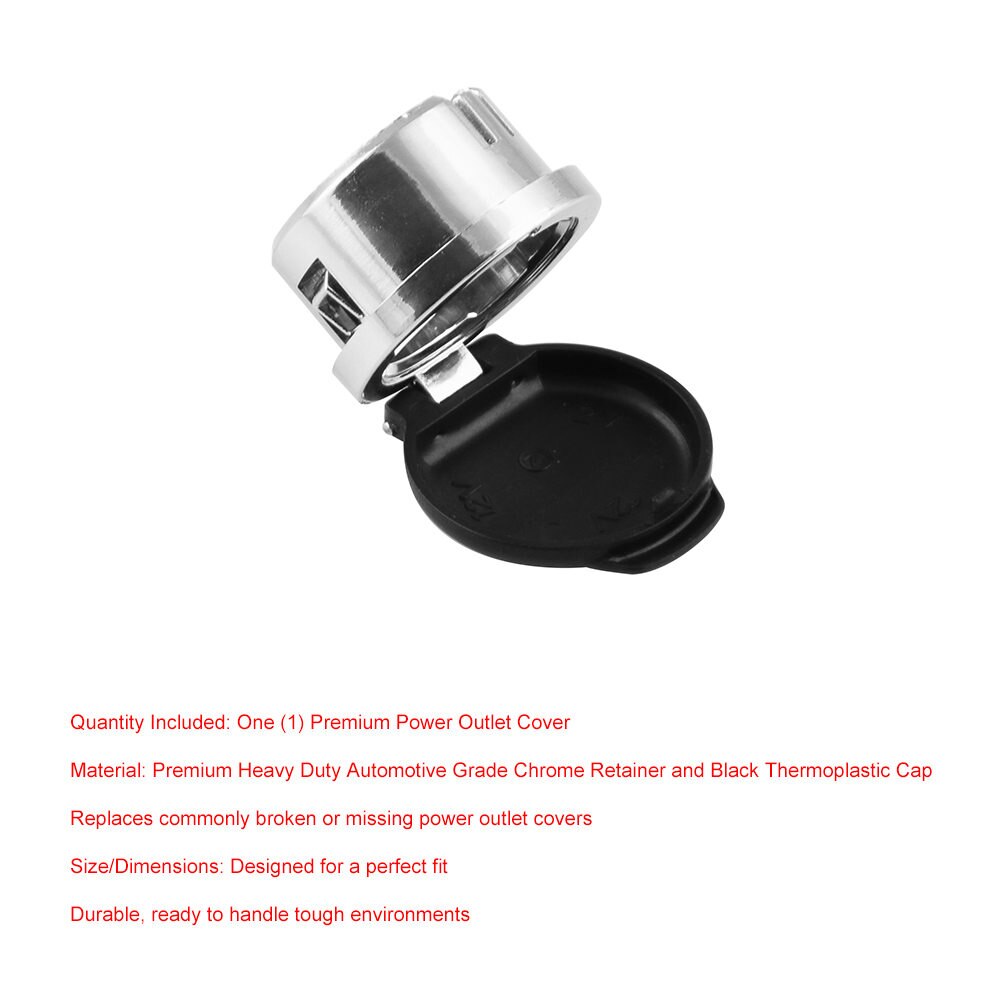 Dustproof Plug Car 12V Instrument Panel Power Socket Cover Car Modified Socket Plug